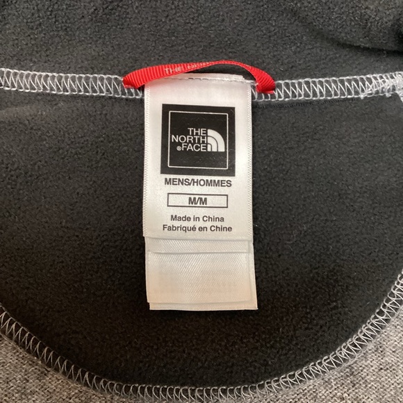 North Face Mens Pullover Sweater Half Zip Wool Blend Gray Medium - Picture 9 of 14